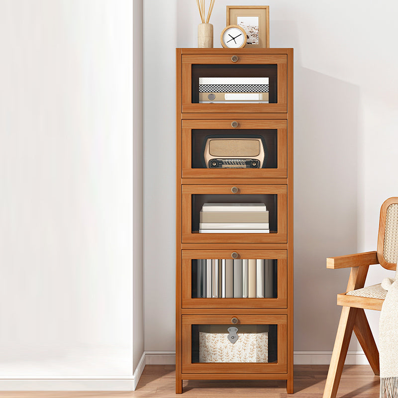 Modern Rectangle Accent Cabinet Glass Scratch Resistant Storage Cabinet 13.8"L x 12.2"W x 39.4"H Clearhalo 'Cabinets & Chests' 'cabinets_chests' 'furn' 'furn_cabinets_chests' 'Furniture' 'Living Room Furniture' 6852003