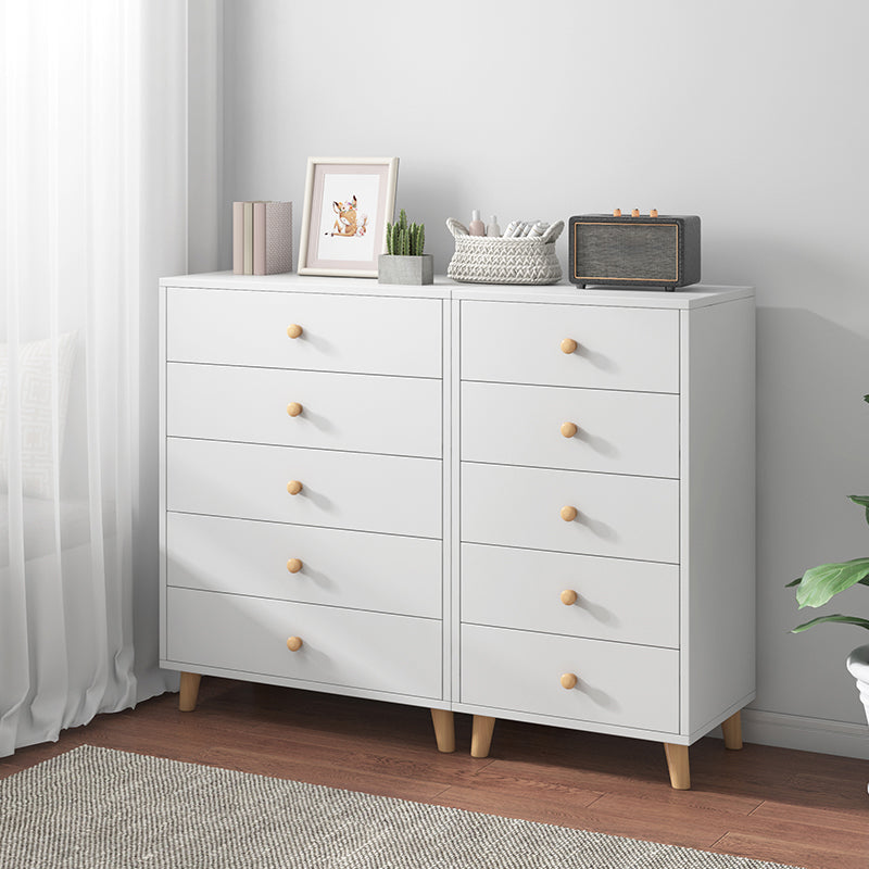 Contemporary Accent Chest with Chest and Solid Wood Straight Legs 24"L x 13"W x 37"H + 16"L x 13"W x 37"H White 10 Clearhalo 'Cabinets & Chests' 'cabinets_chests' 'furn' 'furn_cabinets_chests' 'Furniture' 'Living Room Furniture' 6852176