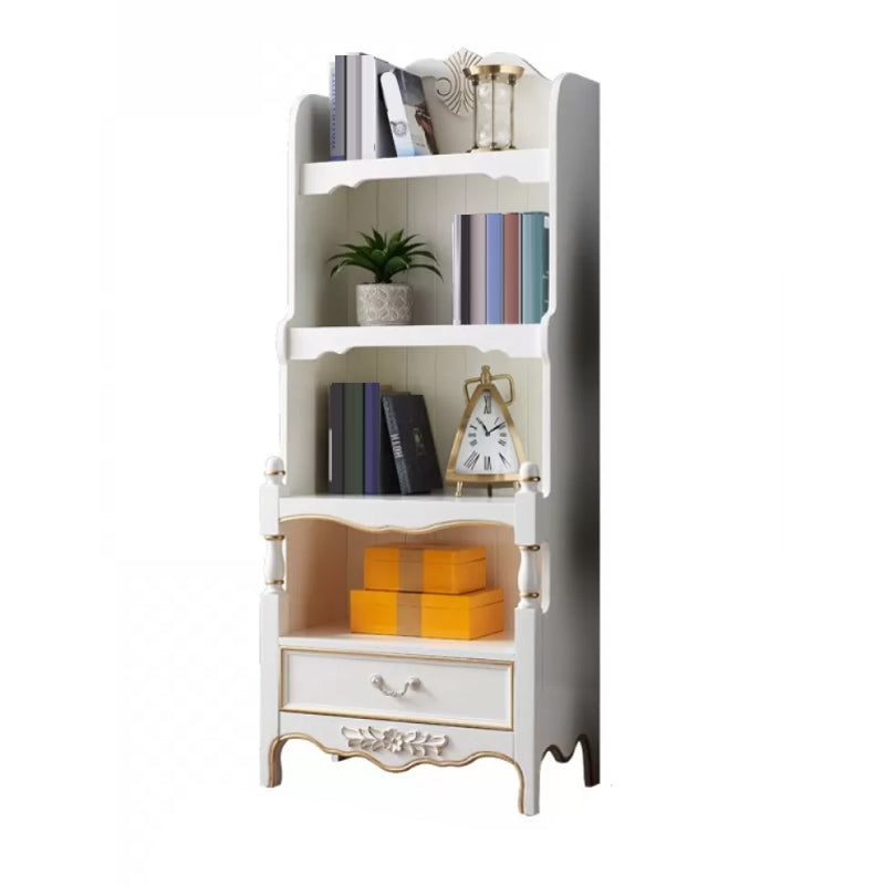 Cofre de acento moderno de mediados de siglo con estantes rectángulo de madera cofre