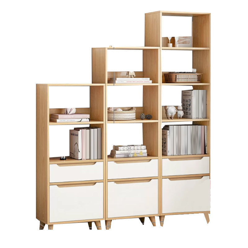 Contemporary Style Simple Wood Chest with Shelves for Living Room 16"L x 12"W x 71"H + 16"L x 12"W x 59"H + 16"L x 12"W x 47"H Natural Clearhalo 'Cabinets & Chests' 'cabinets_chests' 'furn' 'furn_cabinets_chests' 'Furniture' 'Living Room Furniture' 6852363