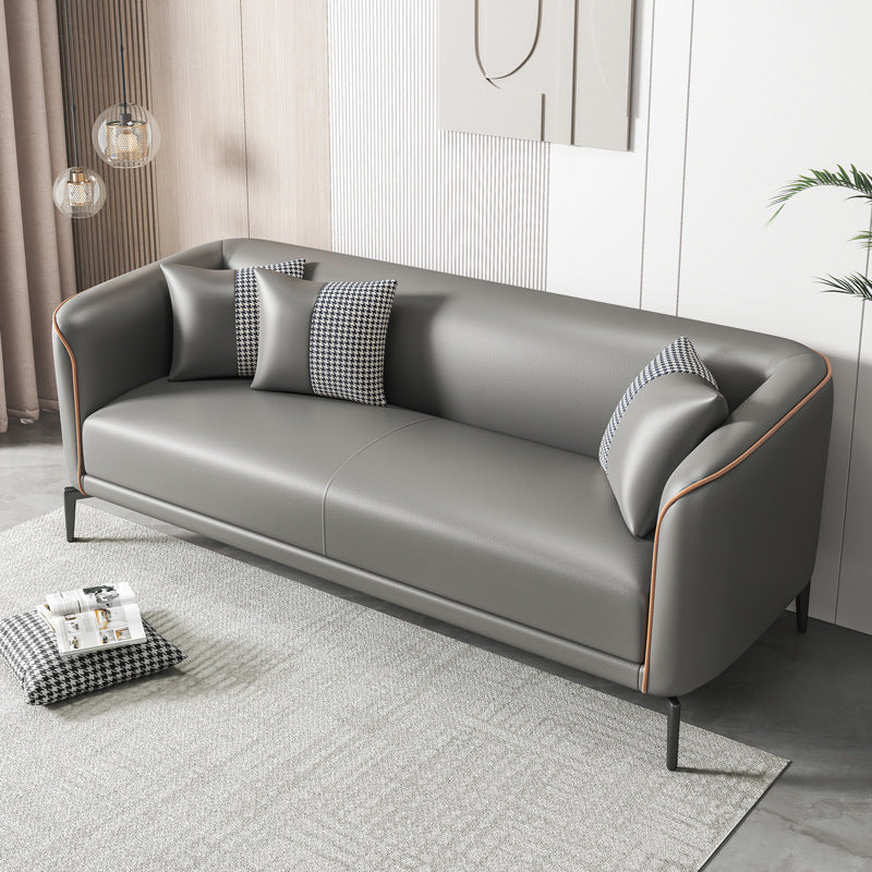 Scandinavische faux lederen bank woonkamer smokingarm loveseat