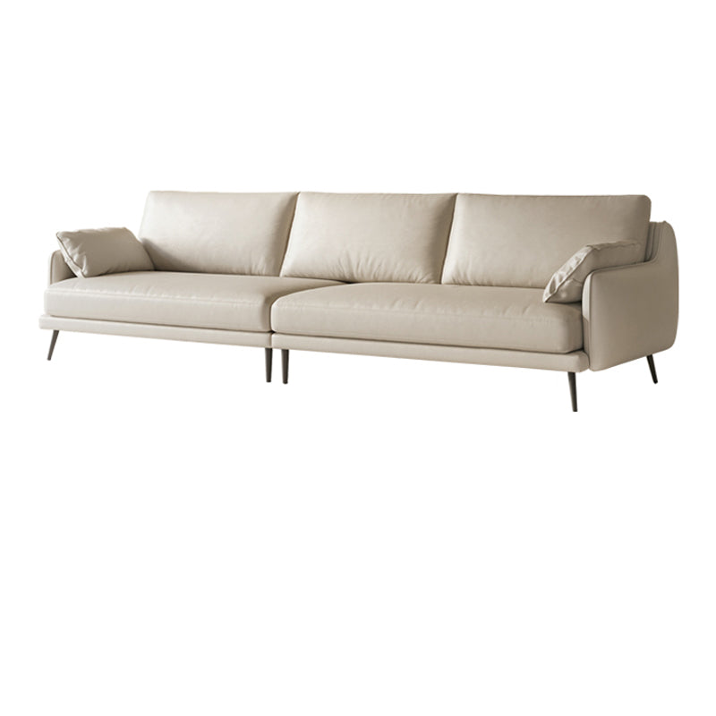 Genuine Leather Pillow Back Sofa 31.49" H Pillow Top Arm Sofa