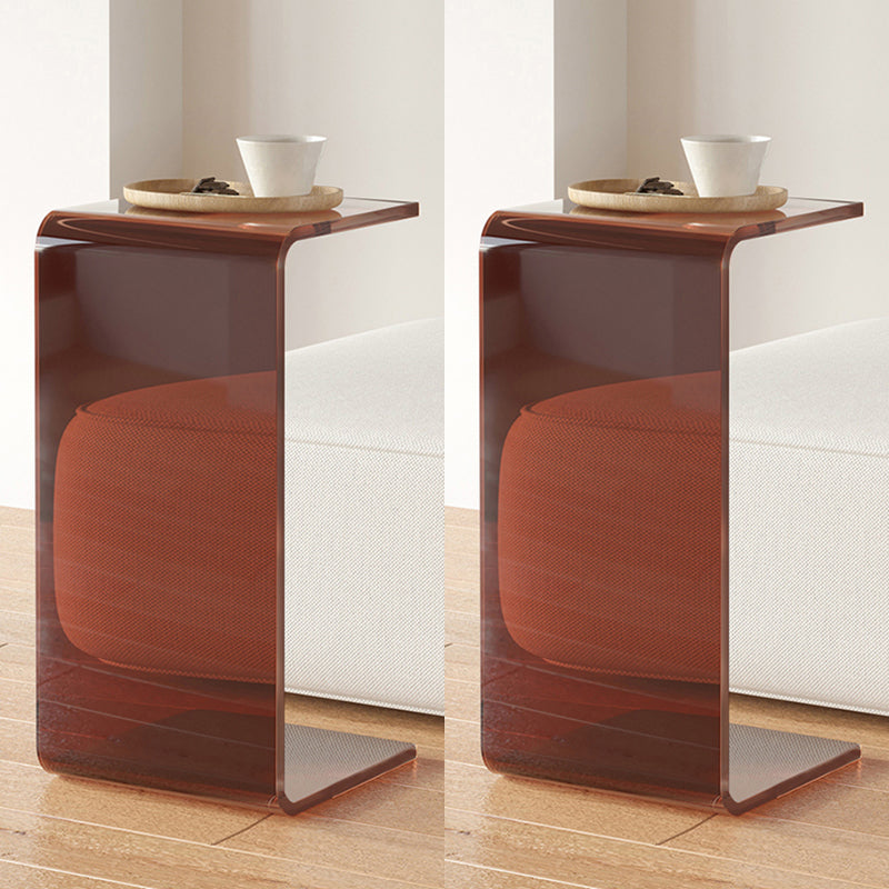 Tavolo da goccia laterale quadrata di plastica modernistica moderna tavola accento laterale di divano in slitta