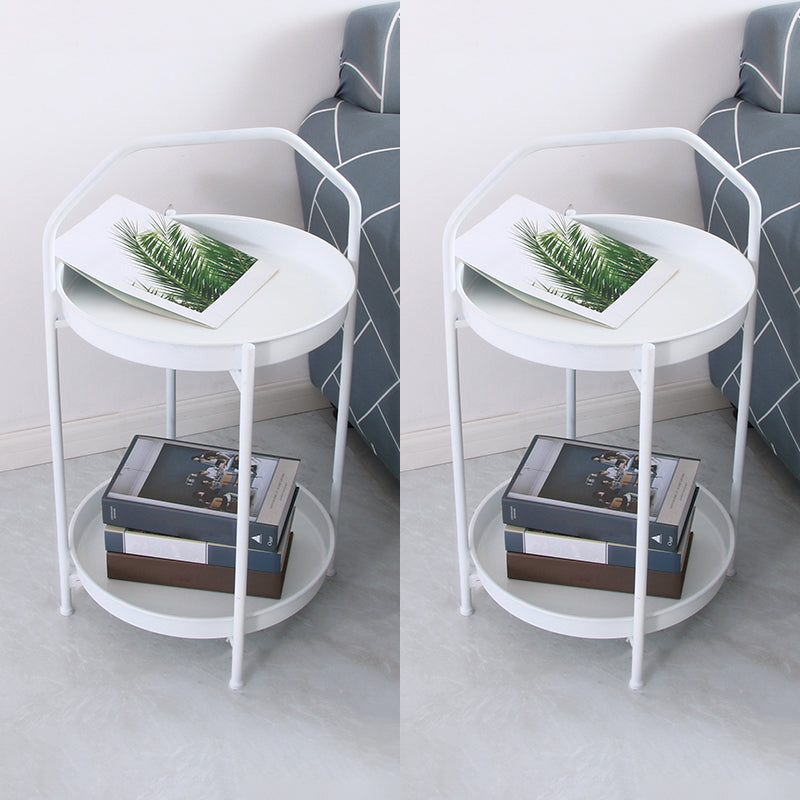 Canapé de forme ronde côté accent de table de table à la table de chambre à coucher moderniste