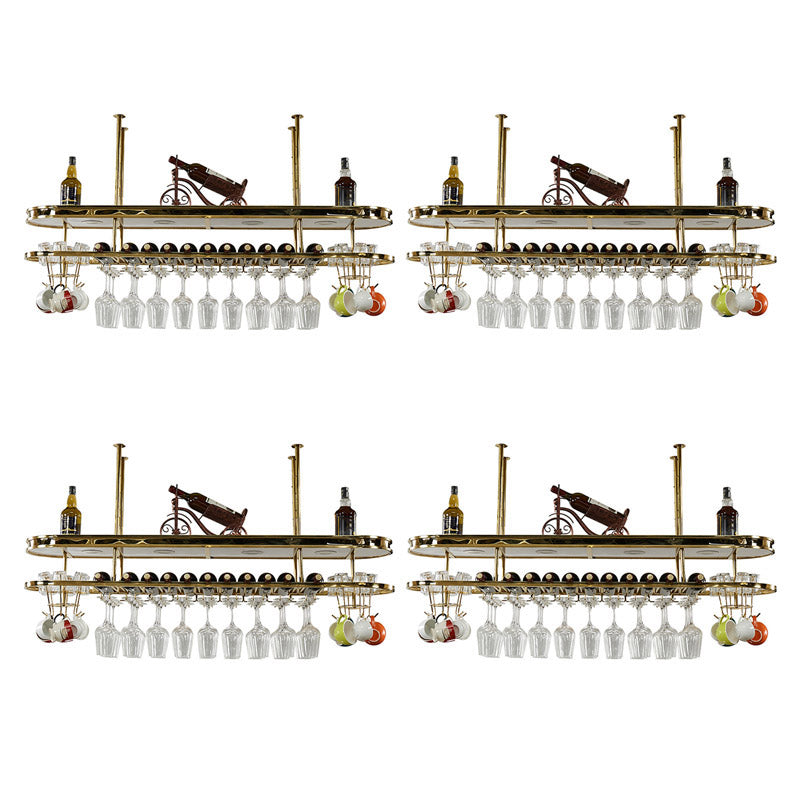 Porta di vino in acciaio inossidabile porta portabicchieri moderni portanate per portabottiglie in oro