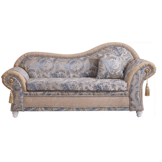 Bohemian Damask Flared Arms Chaise Lounge with Cushioned for Bedroom and Living Room Right-Arm Chaise Two Arms Clearhalo 'Chairs & Seating' 'Chaise Lounge' 'chaise_lounge' 'furn' 'furn_chaise_lounge' 'Furniture' 'Living Room Furniture' 6858487