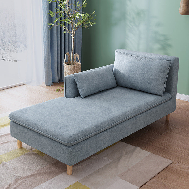 Modern Fabric Chaise Solid Wood Chaise Lounge Couch with One Armed Gray Blue Clearhalo 'Chairs & Seating' 'Chaise Lounge' 'chaise_lounge' 'furn' 'furn_chaise_lounge' 'Furniture' 'Living Room Furniture' 6858509