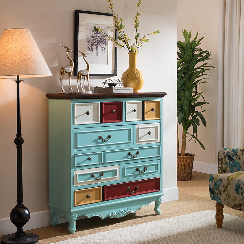 Traditional Storage Chest Solid Wood Dresser with 7/9 Drawers