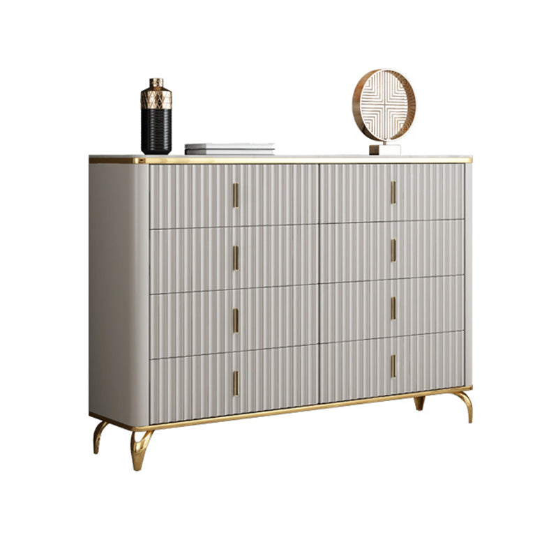 Contemporary Glam Combo Dresser Horizontal Storage Chest Dresser for Home Office