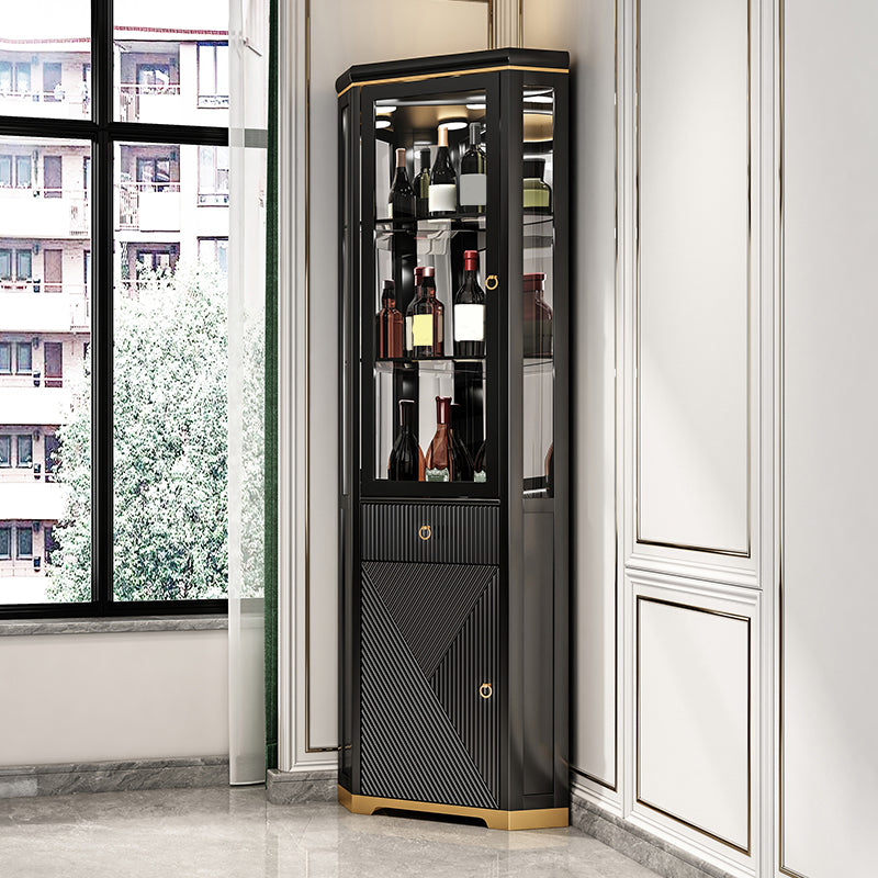 Zeitgenössische Eichenausstellungsständer Einheit Curio Schrank mit Türen