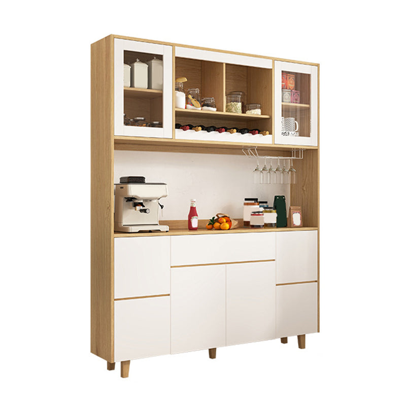 Contemporary Dining Hutch Wood Storage Cabinet for Dining Room