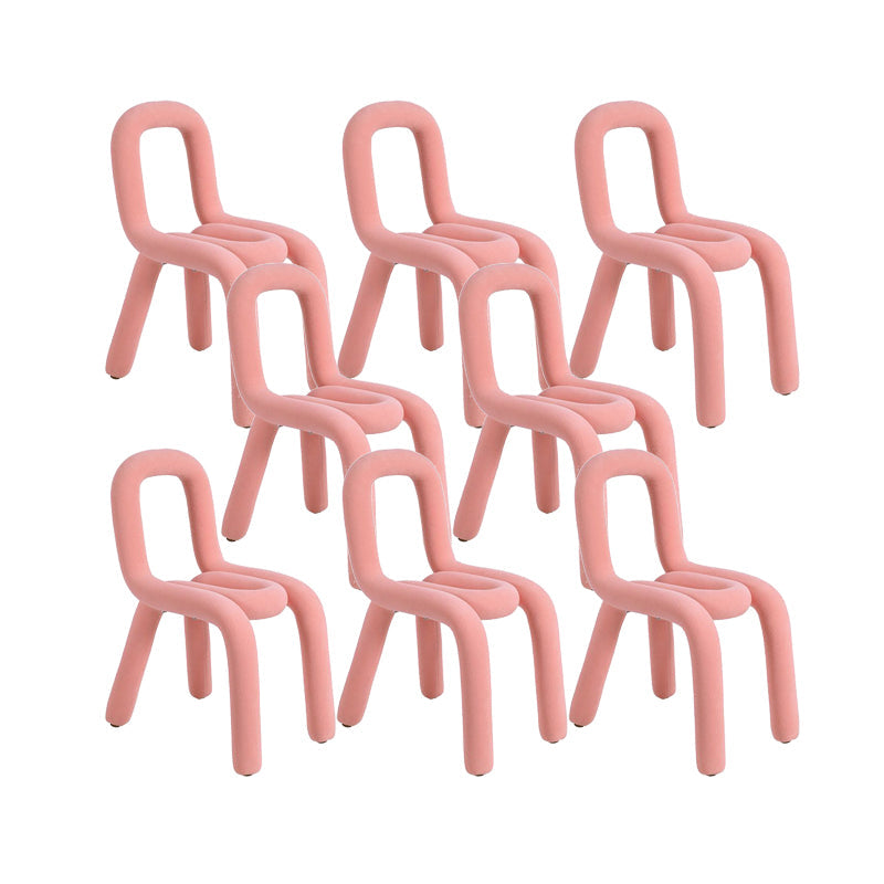 Chaises de salle à manger en tissu à la maison Style de concepteur Open Back Armless