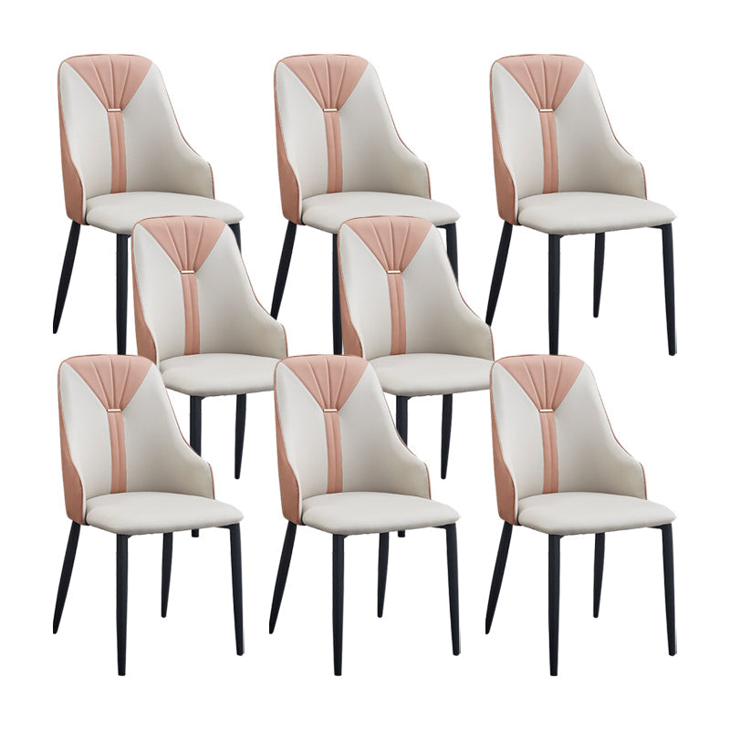 PU Leder Essstühle Industrial Style Armstuhl mit schwarzen Beinen