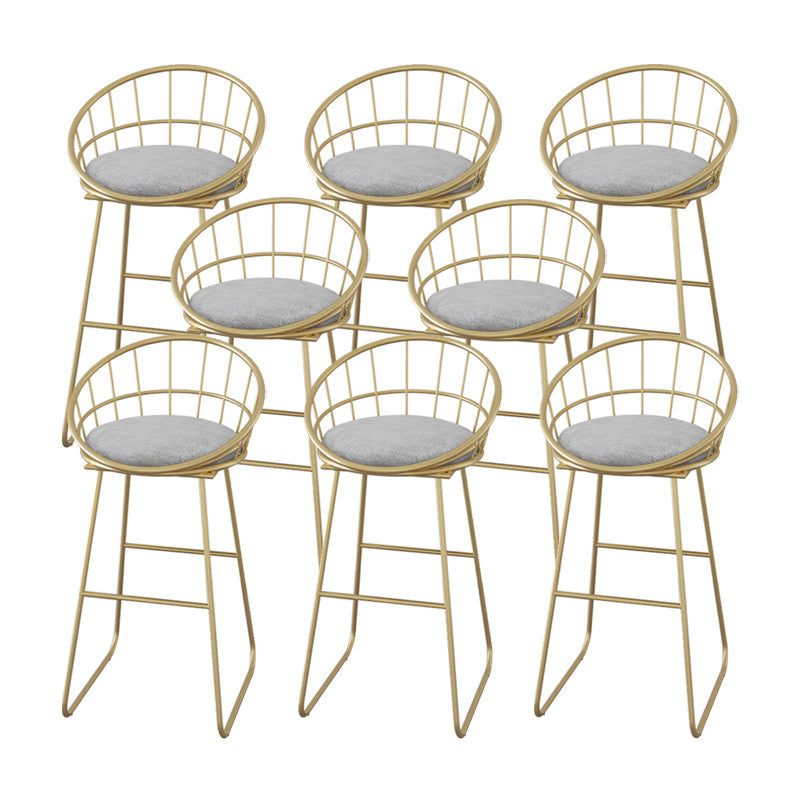 Low Back Counter Bar Stool Industrial Metal Counter Height Stools