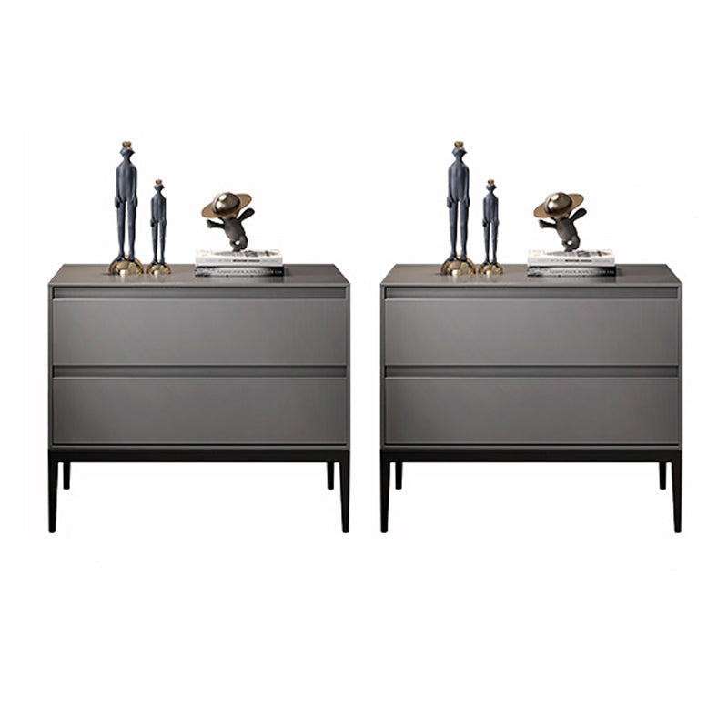 2つの引き出しアクセントテーブルナイトスタンドアンティークフィニッシュモダンベッドナイトスタンド