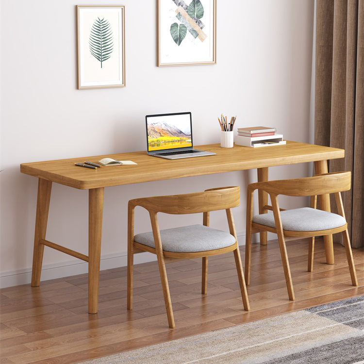 Moderna scrivania per ufficio rettangolo in legno massiccio 29.53 "scrivania naturale alta