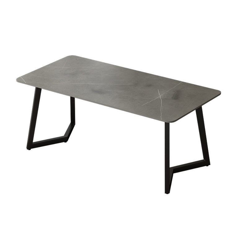 Rectangular Shaped Office Table Stone Writing Desk in Grey/White/Black 70.9"L x 23.6"W x 29.5"H Grey Clearhalo 'furn' 'furn_office_desk' 'Furniture' 'Office Desks' 'Office Furniture' 'office_desk' 6874387