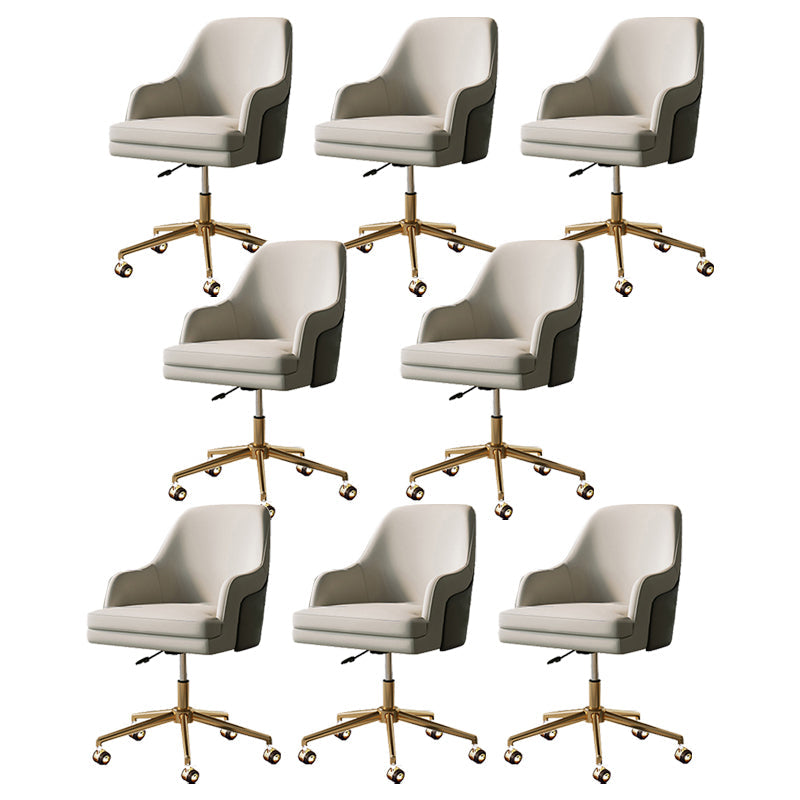 Modern Swivel Chair Adjustable Seat Height No Arms Office Chair