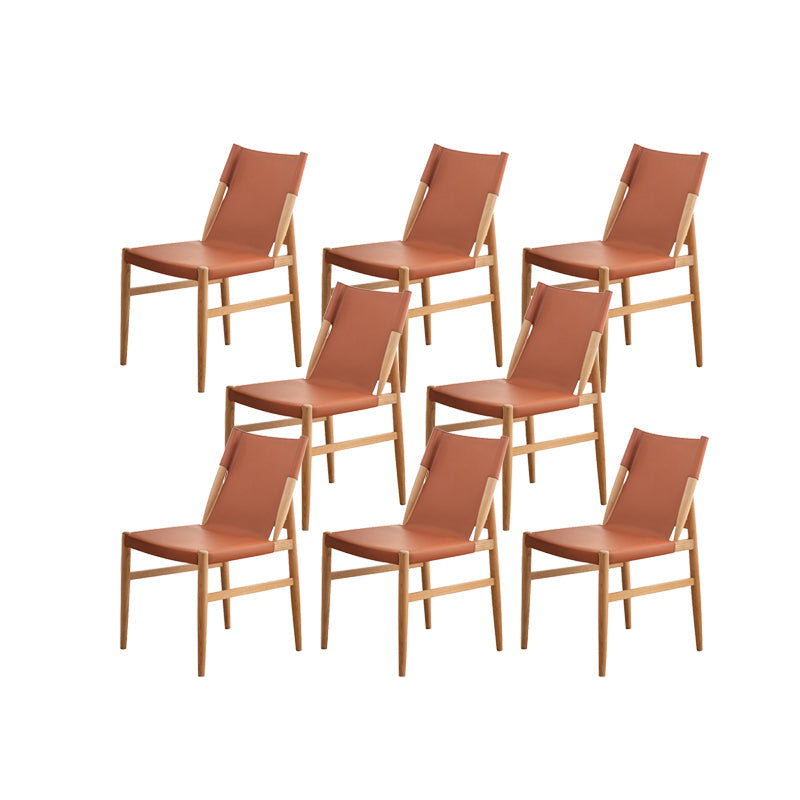 Sedia laterale imbottita contemporanea casa in legno massiccio