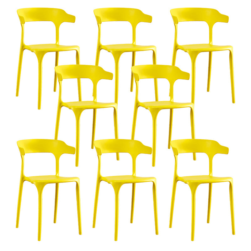 Sedia da pranzo in plastica moderna sedia a braccio posteriore per sala da pranzo