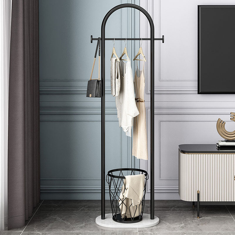 Splendido appendiabiti a doppio cappotto ganci da letto in metallo con cestino