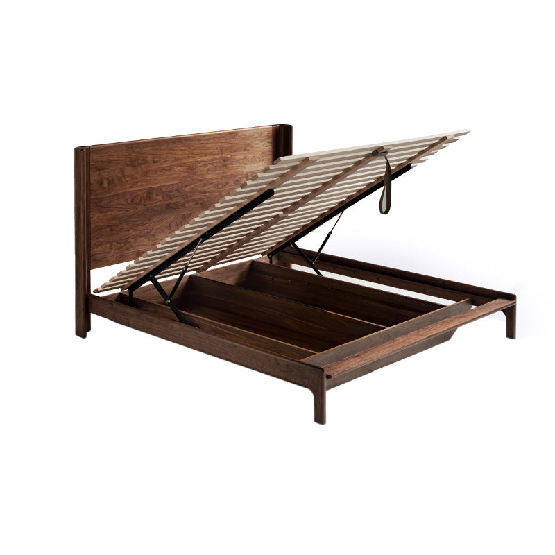 Testiera in legno massiccio materasso da letto standard incluso telaio del letto con gambe personalizzate