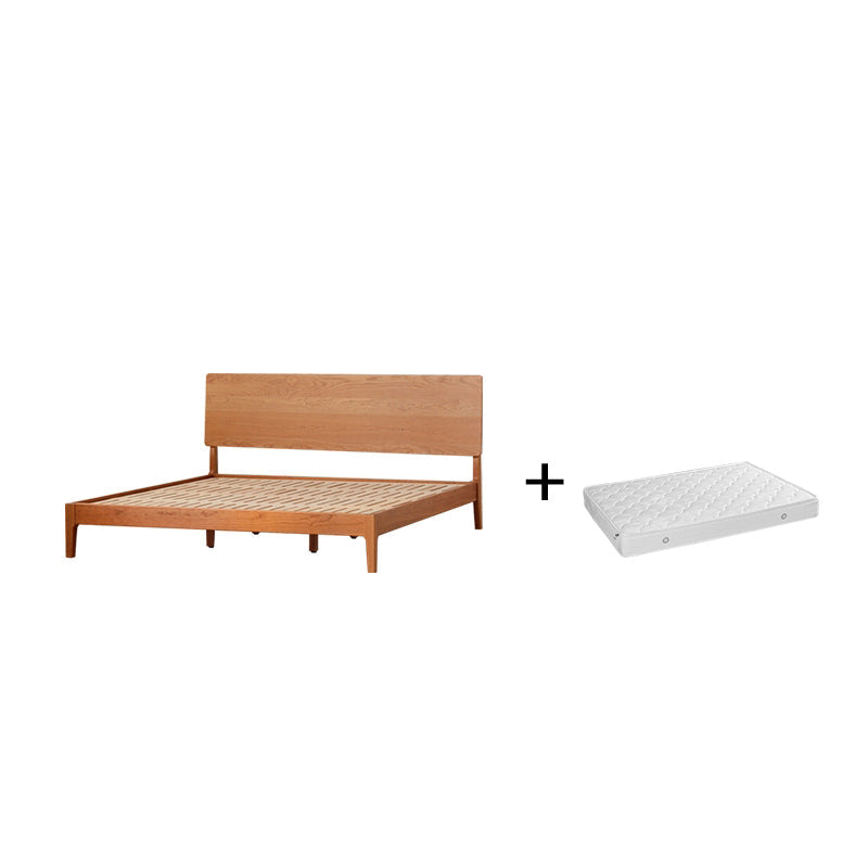 Modern standaard bed massief houten bedframe met hoofdeinde en matras