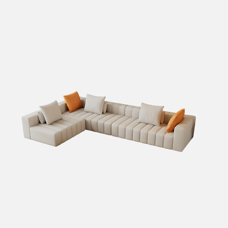 SQAURE ARRM BISTOIRE RETUATION MODERNE MODERNE GELINE Cuir Sectional