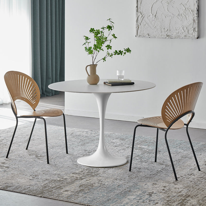 Moderne 1/3 Stücke Essberg runden Stein Esstisch für Küche