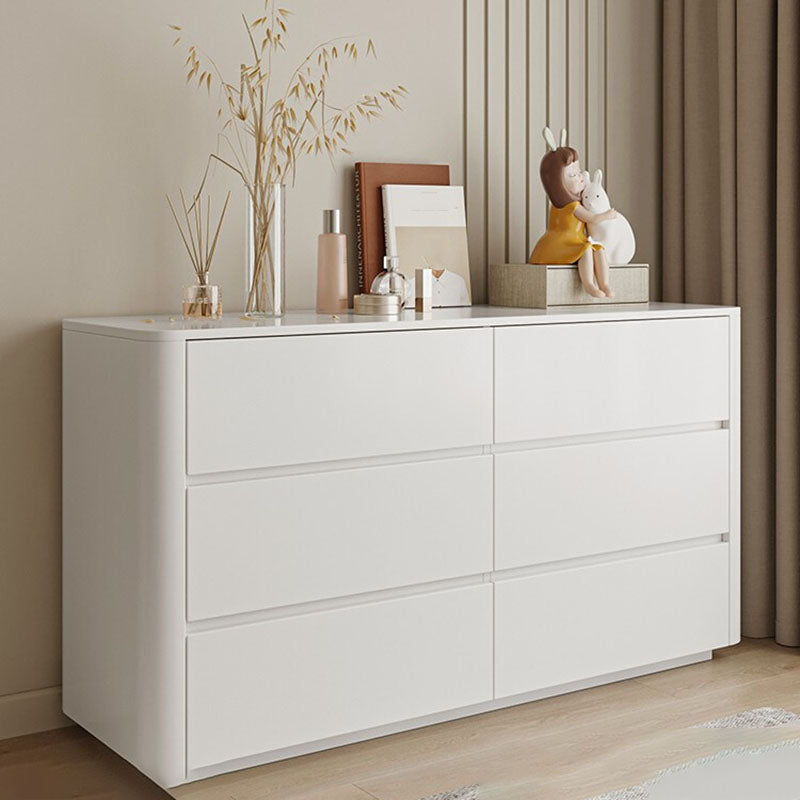 Modern Storage Chest Manufactured Wood Dresser with 5/6 Drawers , 15.6-inch W White 6 Clearhalo 'Bedroom Furniture' 'Dressers & Chests' 'dressers_chests' 'furn' 'furn_dressers_chests' 'Furniture' 6890707