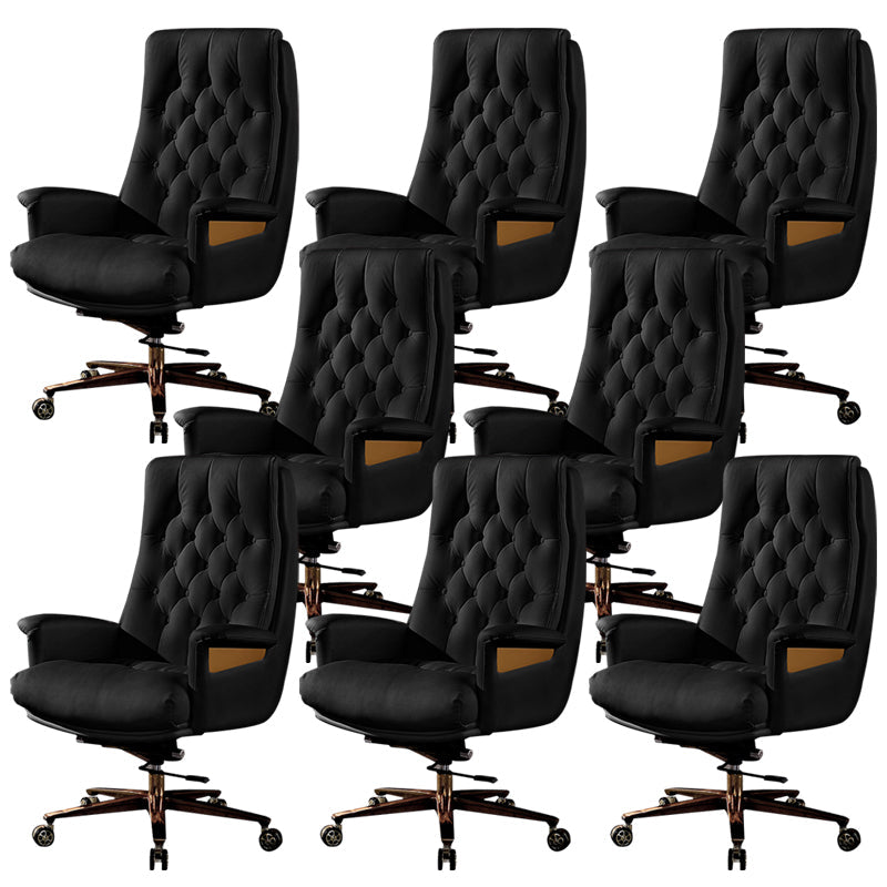 Fixed Arms Swivel Chair Modern Adjustable Seat Height Chair with Wheels