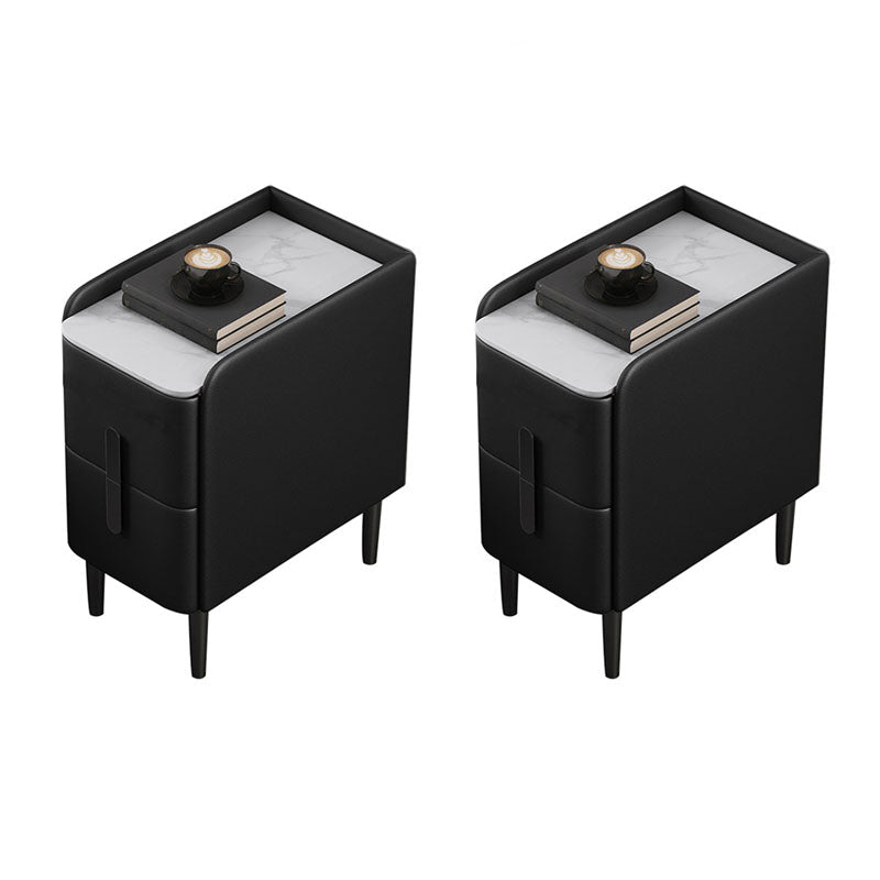 2 tiroirs Accent Contemporain Table table de chevet antique Table nauche au lit avec jambes