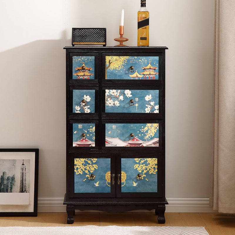 Tocador combo costero tocador de almacenamiento de madera para dormitorio