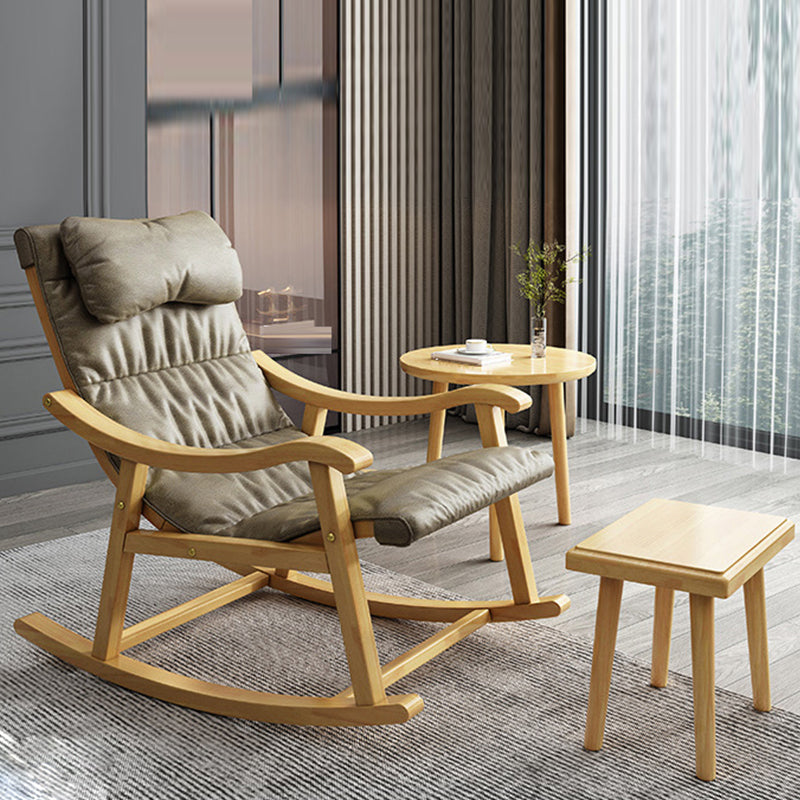 Base de madera de ocio mecedora para el hogar silla de sofá