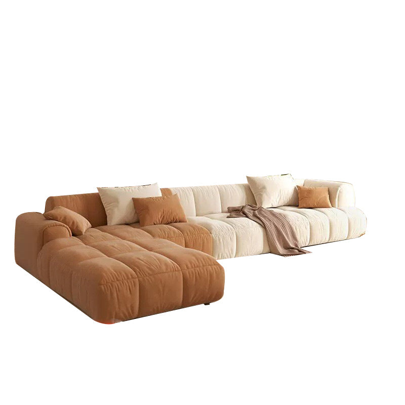 25.6 "H Scandinavian Sectional Sofa L-Shape Fabric Sectional