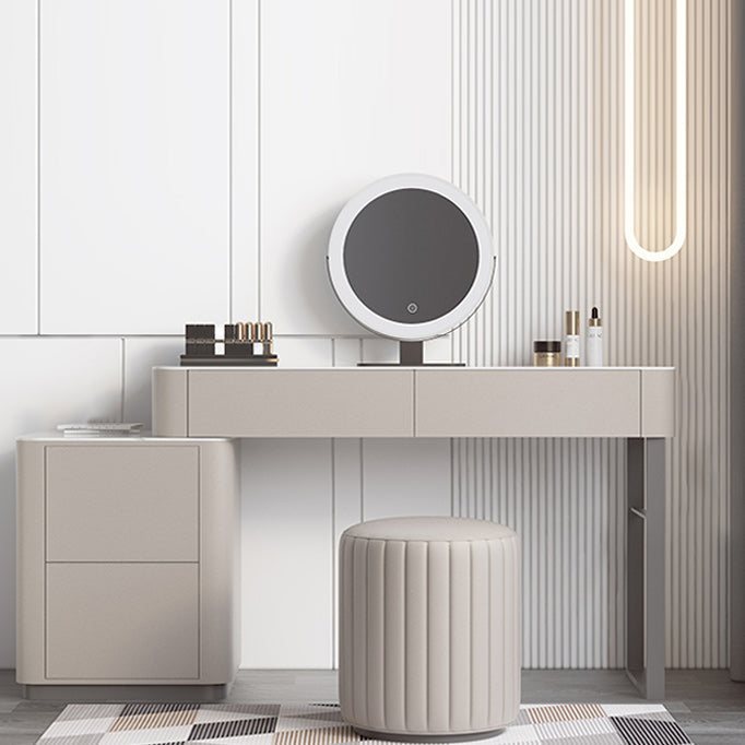 Contemporary 30.7" Height Stone Top Table Makeup Vanity with Drawers