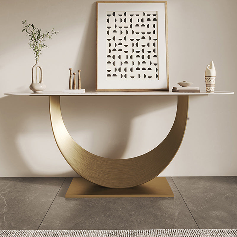 Mesa de consola glamera mesa de sofá de acabado antiguo en piedra