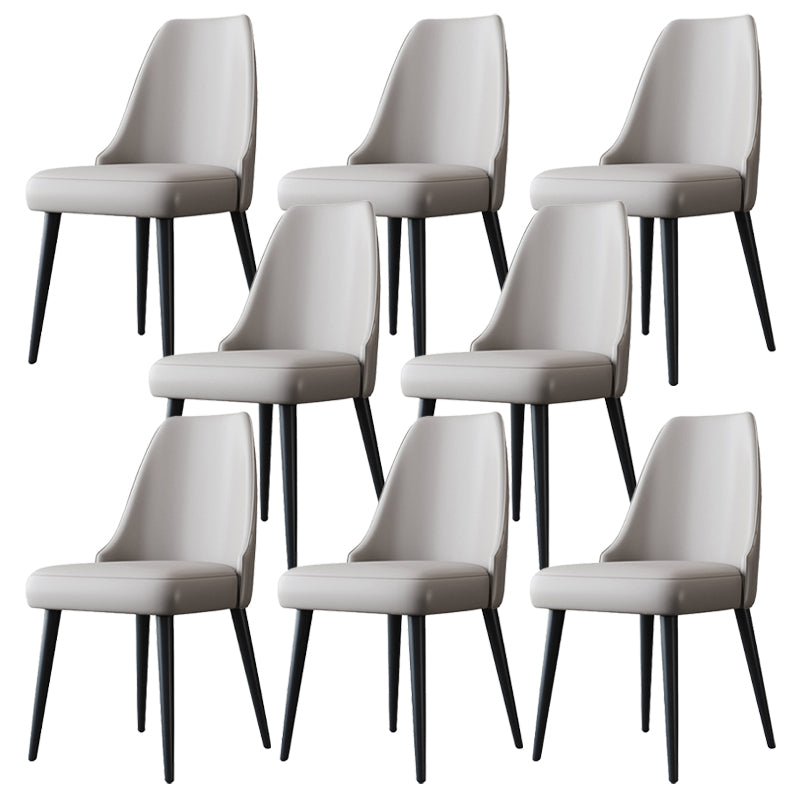 Sedia laterale in metallo nordico parsons sedia a bracciale con gambe nere