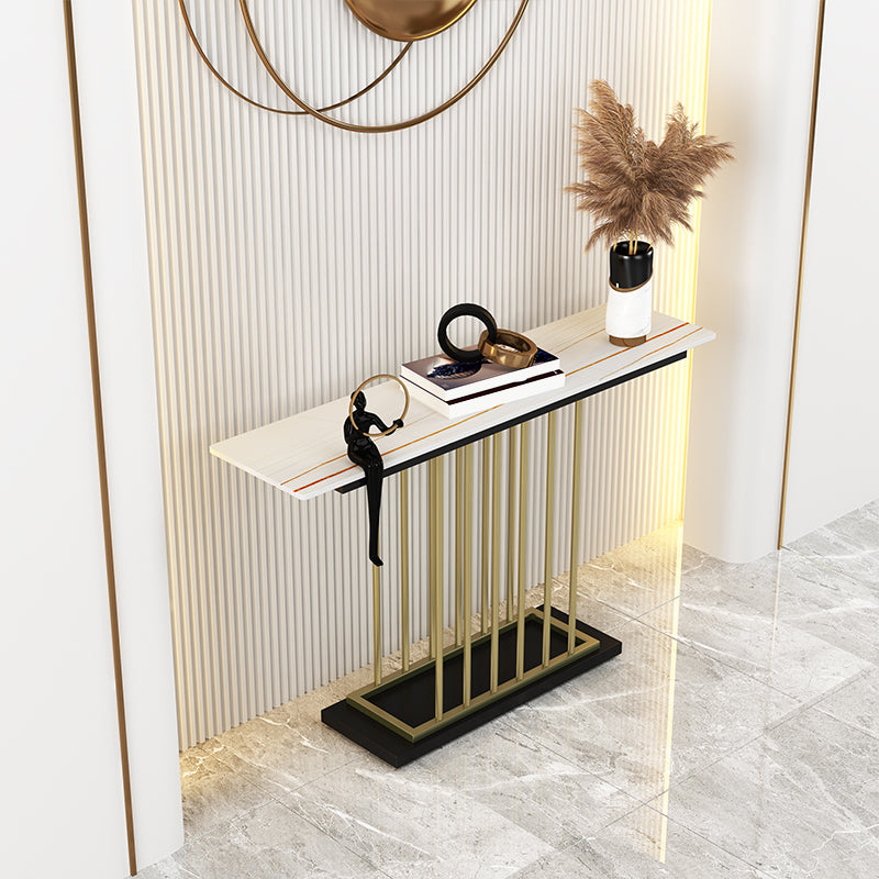 Table de console rectangle contemporaine table de canapé de console finition antique