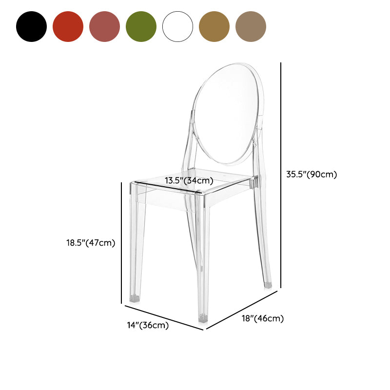 Contemporary Modern Acrylic Dining Room Side Chair Open Back Chair Clearhalo ' kitchen&dining_furn' 'Dining Chairs' 'Dining Tables & Seating' 'dining_chair' 'furn' 'furn_dining_chair' 'Furniture' 'furniture_dining_chair' 'Kitchen & Dining Furniture' 'kitchen' 6917039