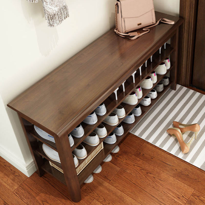 Modern Entryway Bench Wooden Seating Bench with Shelves , 12 inch W https: res.litfad.com site img item 2022 12 17 6918125 1200x1200.jpg Clearhalo 'Benches' 'Chairs & Seating' 'furn' 'furn_benches' 'Furniture' 'Living Room Furniture' 6918125