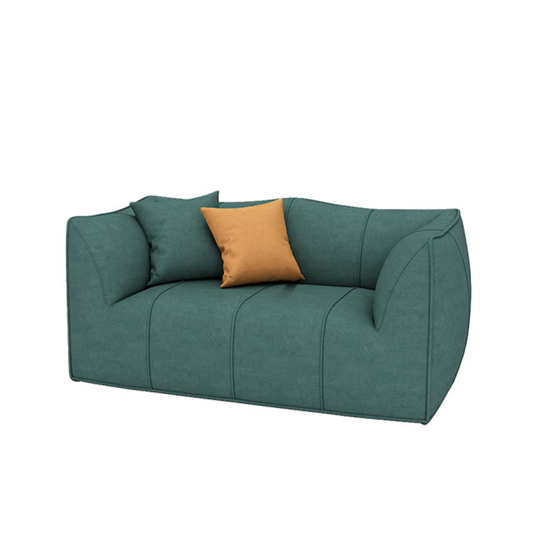 Fabric Sofa Contemporary Tuxedo Arm Apartment Seating in Dark Green 83"L x 31"W x 29"H Tech Cloth Clearhalo 'furn' 'furn_sofas' 'Furniture' 'Living Room Furniture' 'Sofa' 'sofas' 6918455