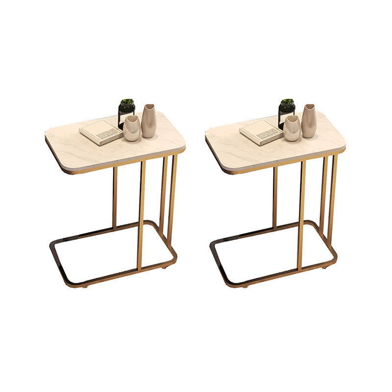 23,62 "tavolo di accento il lato superiore in marmo alto tavolo da metallo