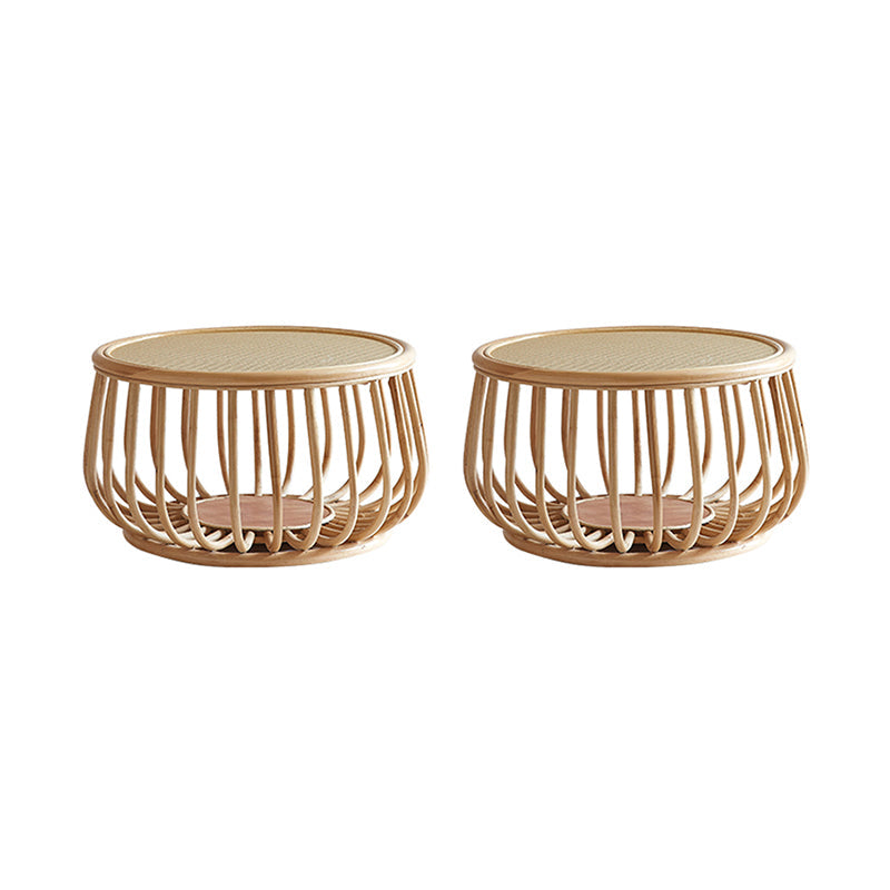 Table de fin de tambour asiatique rond