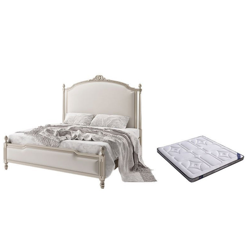 Echt lederen gestoffeerd standaardbed 63 "H paneelbed met opslag van lift omhoog