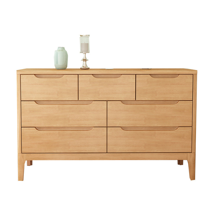 Modern Storage Chest Dresser Solid Wood Dresser with 5/6/7 Drawers Natural 7 Clearhalo 'Bedroom Furniture' 'Dressers & Chests' 'dressers_chests' 'furn' 'furn_dressers_chests' 'Furniture' 6921283