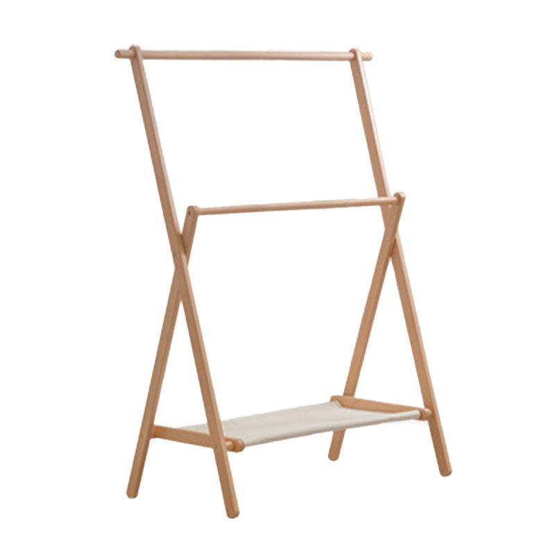Modern massief houten rek gratis staande kledinghanger voor slaapkamer