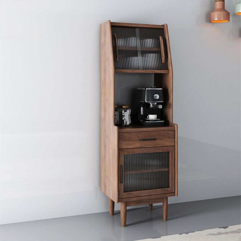 PinE Contemporary Armabiet Porte in vetro Hutch con cassetti