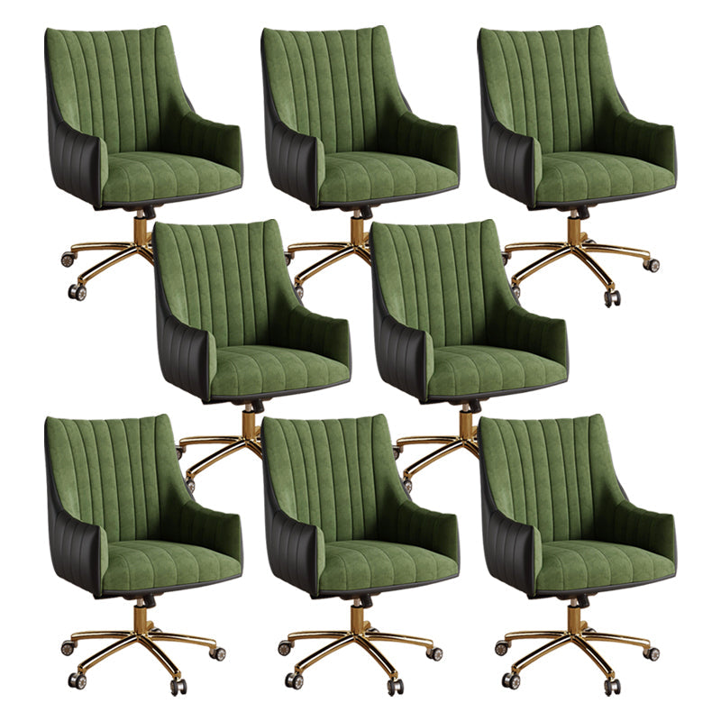 Chaise pivotante moderne chaise de bureau de hauteur de siège réglable sans bras avec roues