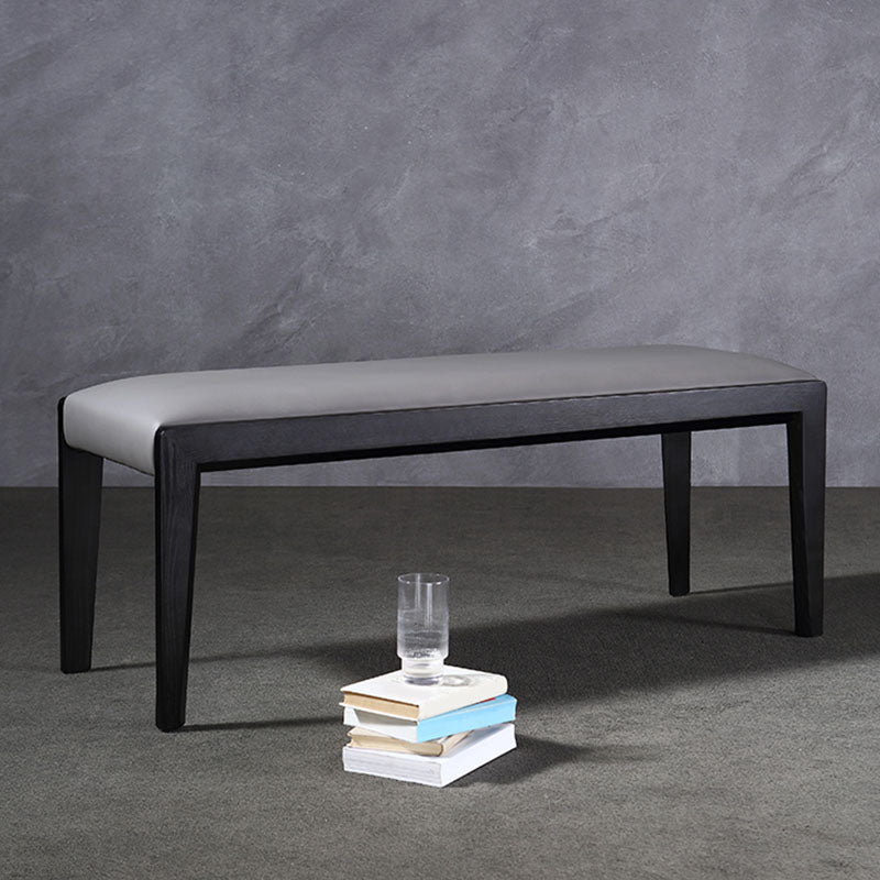 Rectangle contemporain banc rembourré dans le banc de sièges à la maison en gris